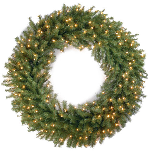 Greyleigh™ Norwood Fir Faux Lighted Fir Wreath & Reviews Wayfair